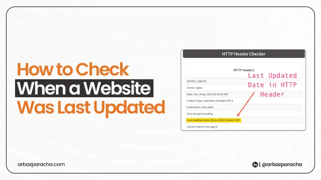 How to check when a website was last updated?