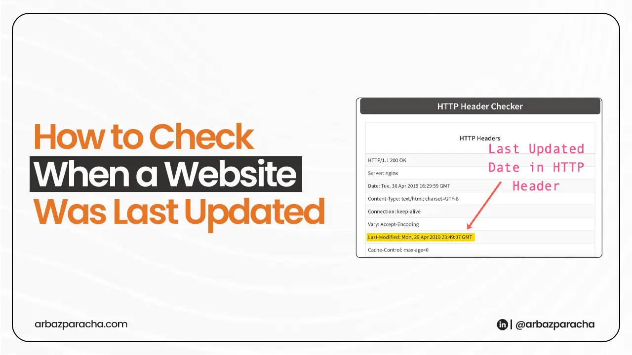 How to check when a website was last updated?