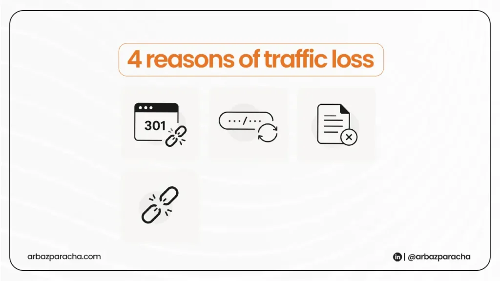 4 reasons of traffic lose after website redesign
