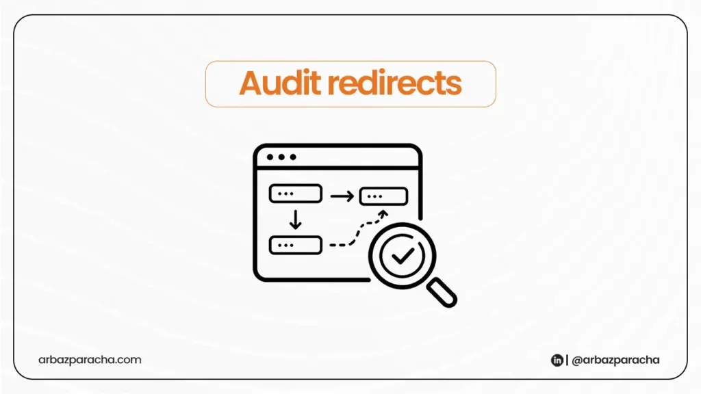 Audit redirects to recover lost google traffic